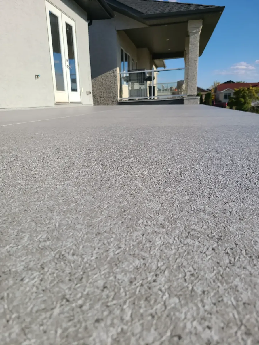 Waterproof vinyl deck Saskatoon backyard