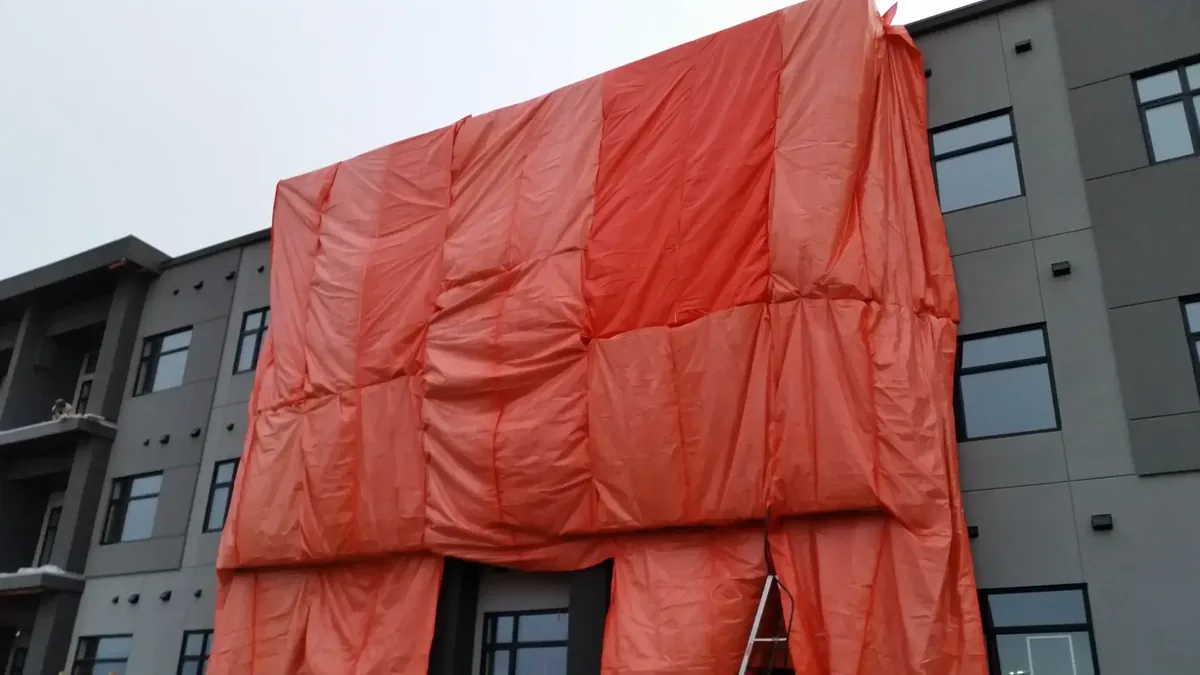 Commercial winter deck build with heated enclosure Saskatoon