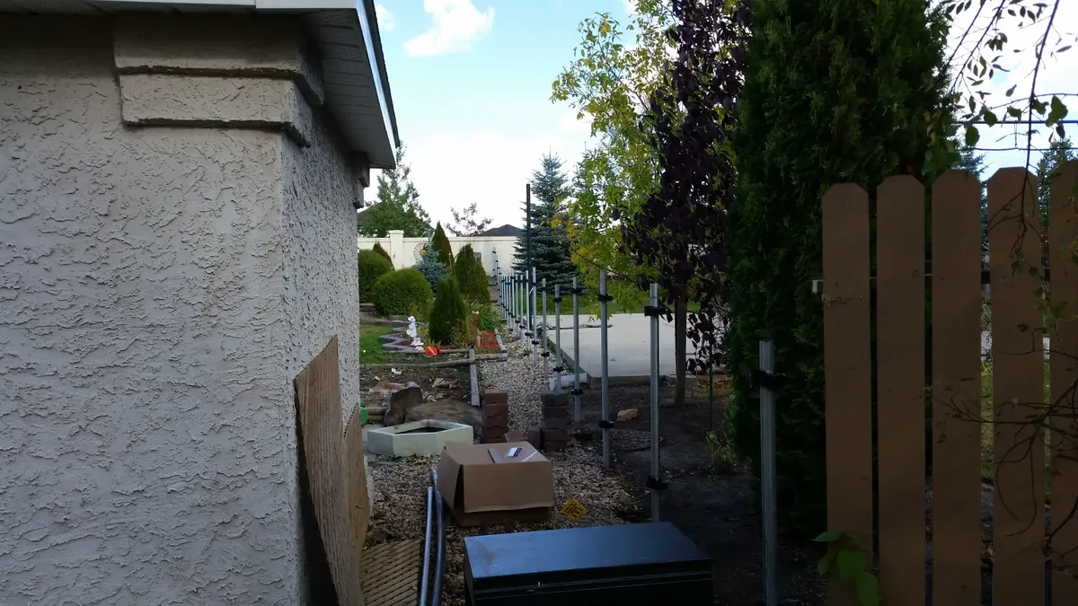 No-dig pipe post fence installation Saskatoon