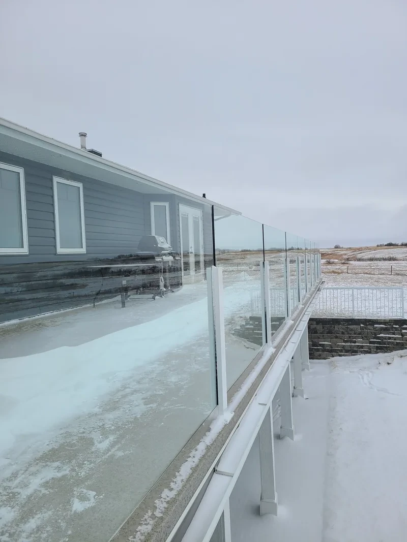 Topless glass railing Saskatoon