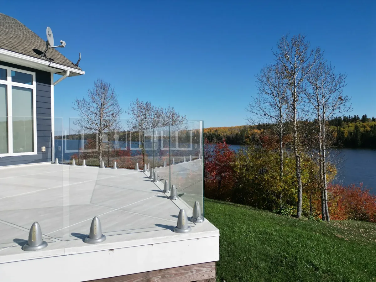Topless glass railing Saskatoon