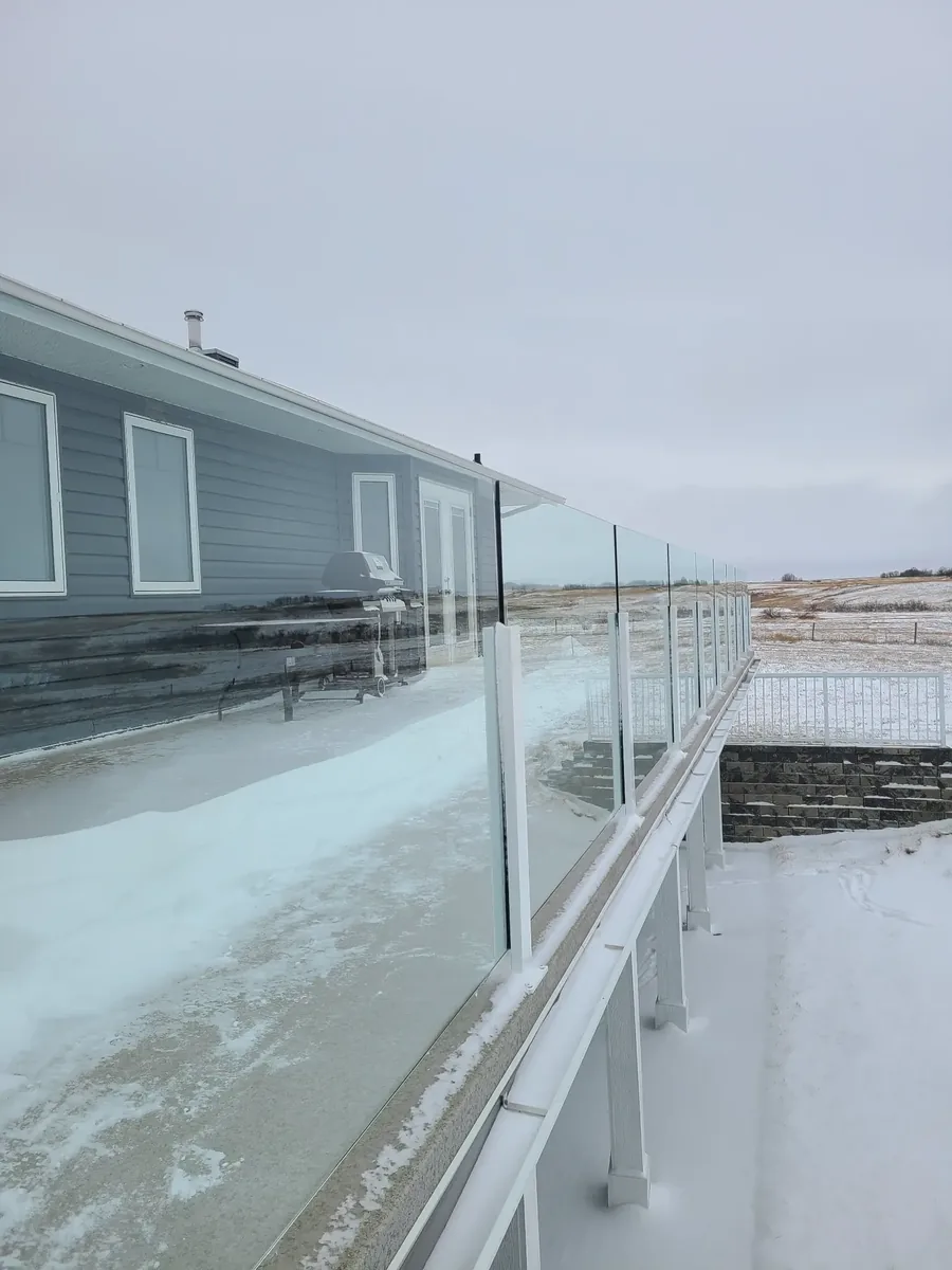 Topless glass railing Saskatoon