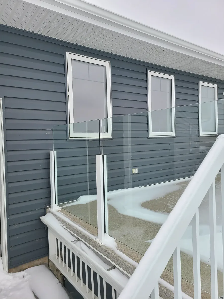 Topless glass railing Saskatoon