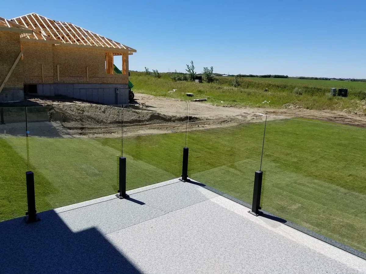 Topless glass railing Saskatoon